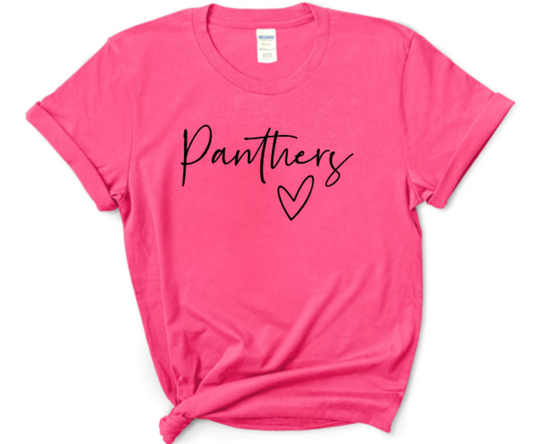 Panther skinny BLACK words with heart